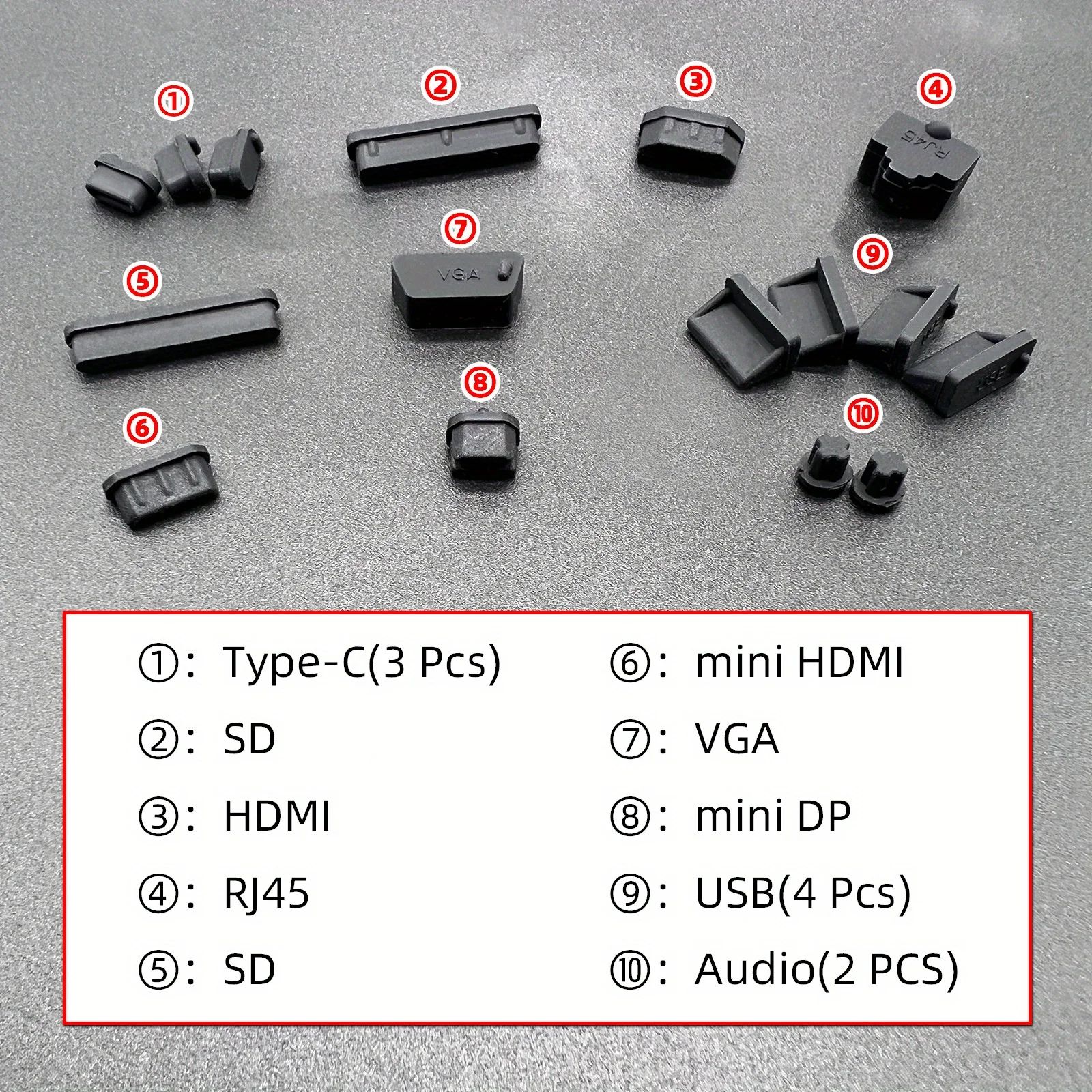 Laptop Anti Dust Plug Set
