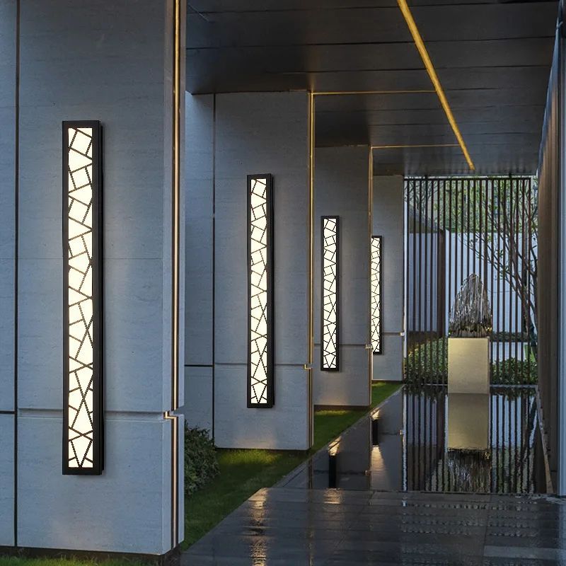 Minimalist Linear Outdoor Wall Light – IP65 Waterproof Modern Porch Sconce