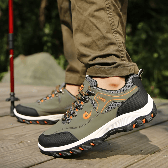 Lightweight Leather Casual Sneakers for Men Comfortable Walking Shoes