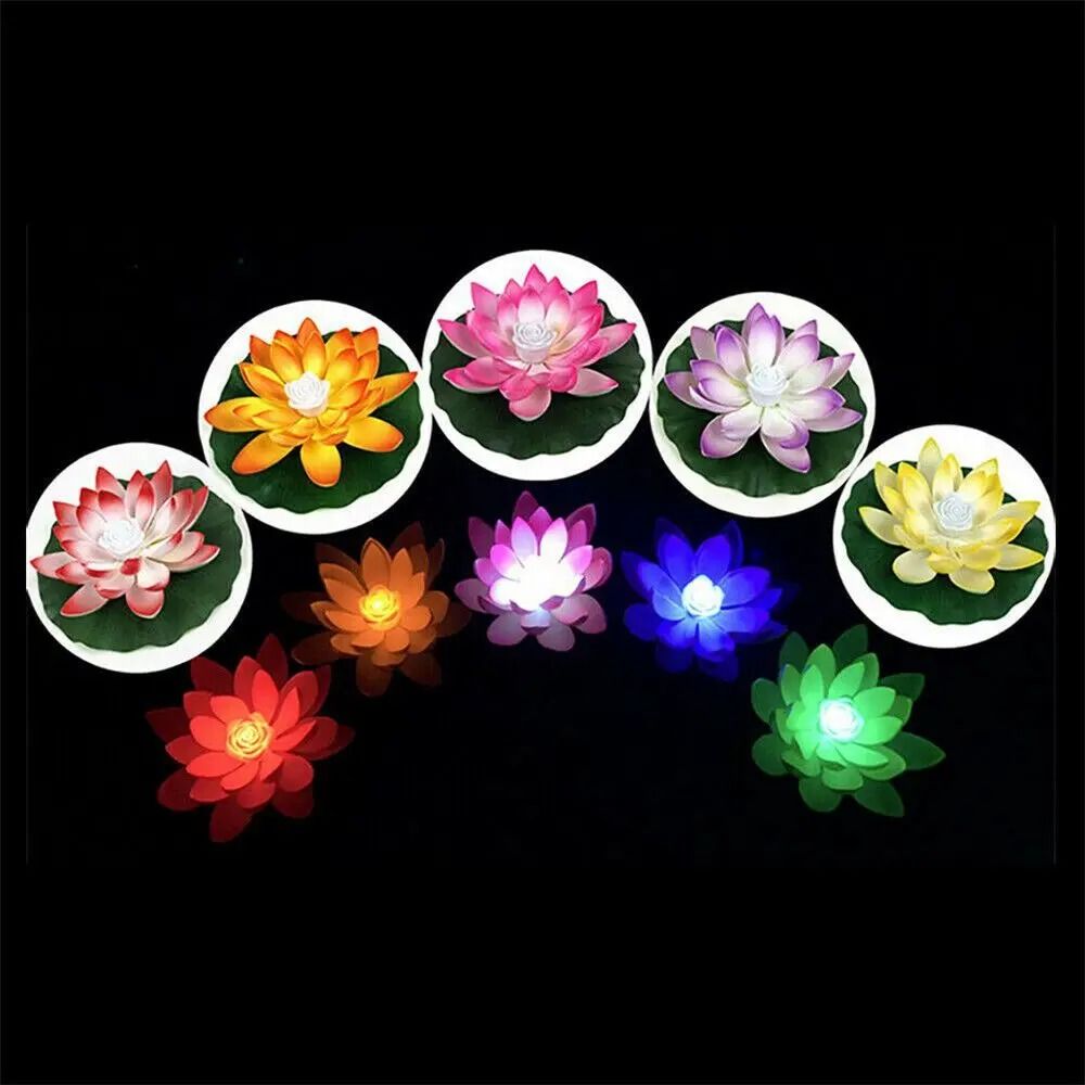 RGB LED Floating Lotus Light | Waterproof Fountain & Pool Flower Lamp for Garden Decor