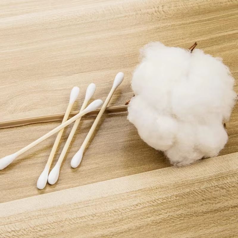 Wholesale Wooden Cotton Swabs Double-Tipped Hypoallergenic Cotton Buds