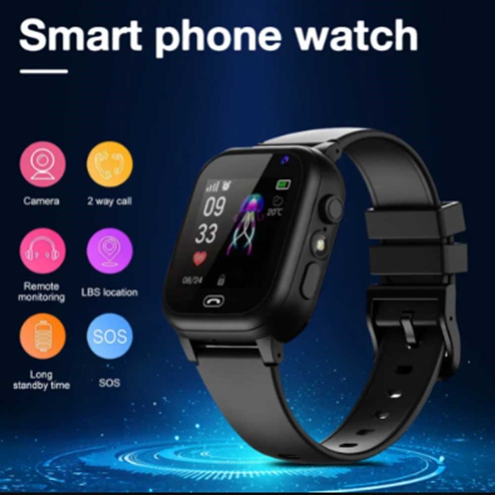 Waterproof Kids Smart Watch with SOS LBS Location Sim Card Camera for Boys Girls Gift Present