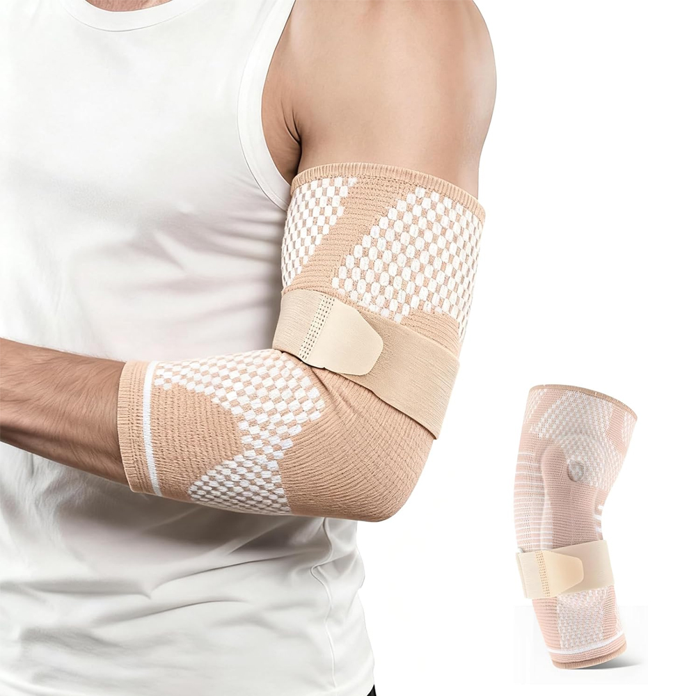 Dual Gel Pad Tennis Elbow Brace Adjustable Compression Elbow Sleeve for Tendonitis Support and Sports Recovery
