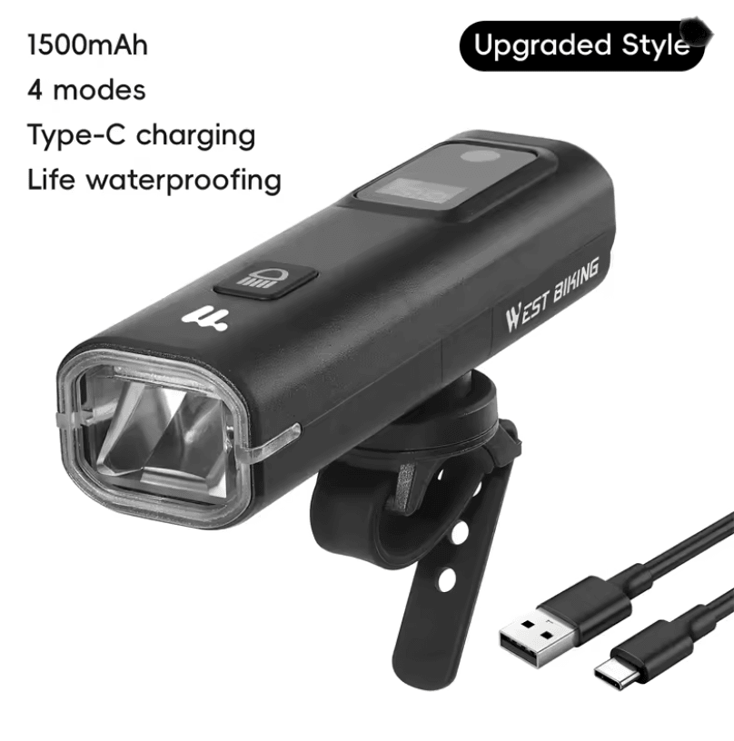 SmartSense 400-Lumen Rechargeable Bike Front Light