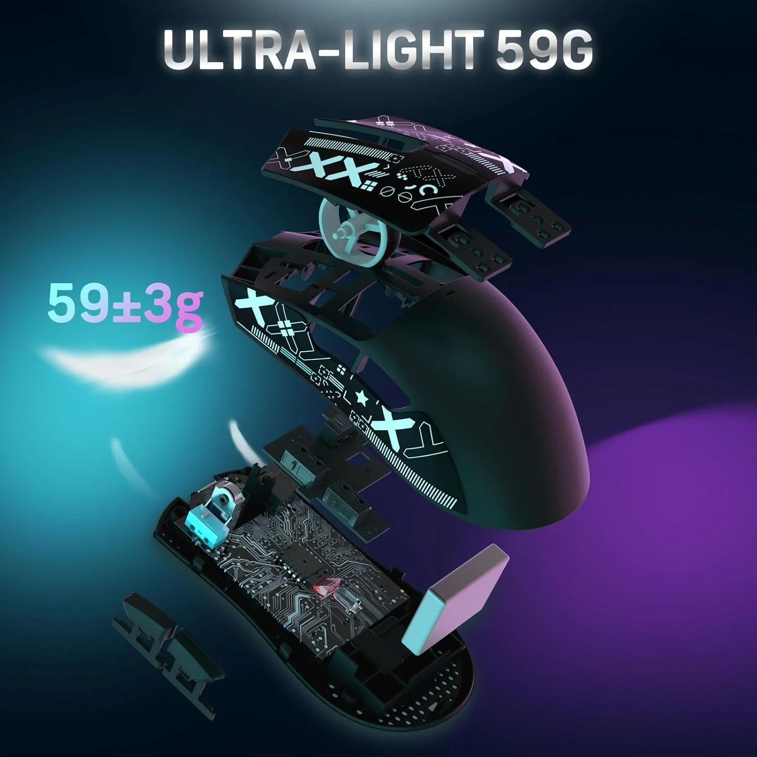 Ultralight Tri-Mode Wireless Gaming Mouse | 22K DPI & RGB Magnetic Charging Dock