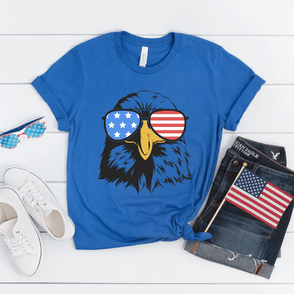 Patriotic Eagle American Flag Shirt Vintage 4th of July Shirt USA Freedom Tee