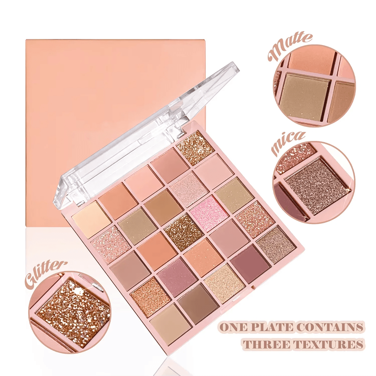Twenty Five Color Milk Tea Eyeshadow Palette Soft Orange Brown Pearl Matte