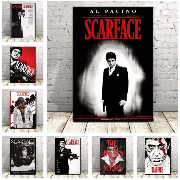 Scarface Movie Poster Canvas – Al Pacino Tony Montana Wall Art for Home Decor