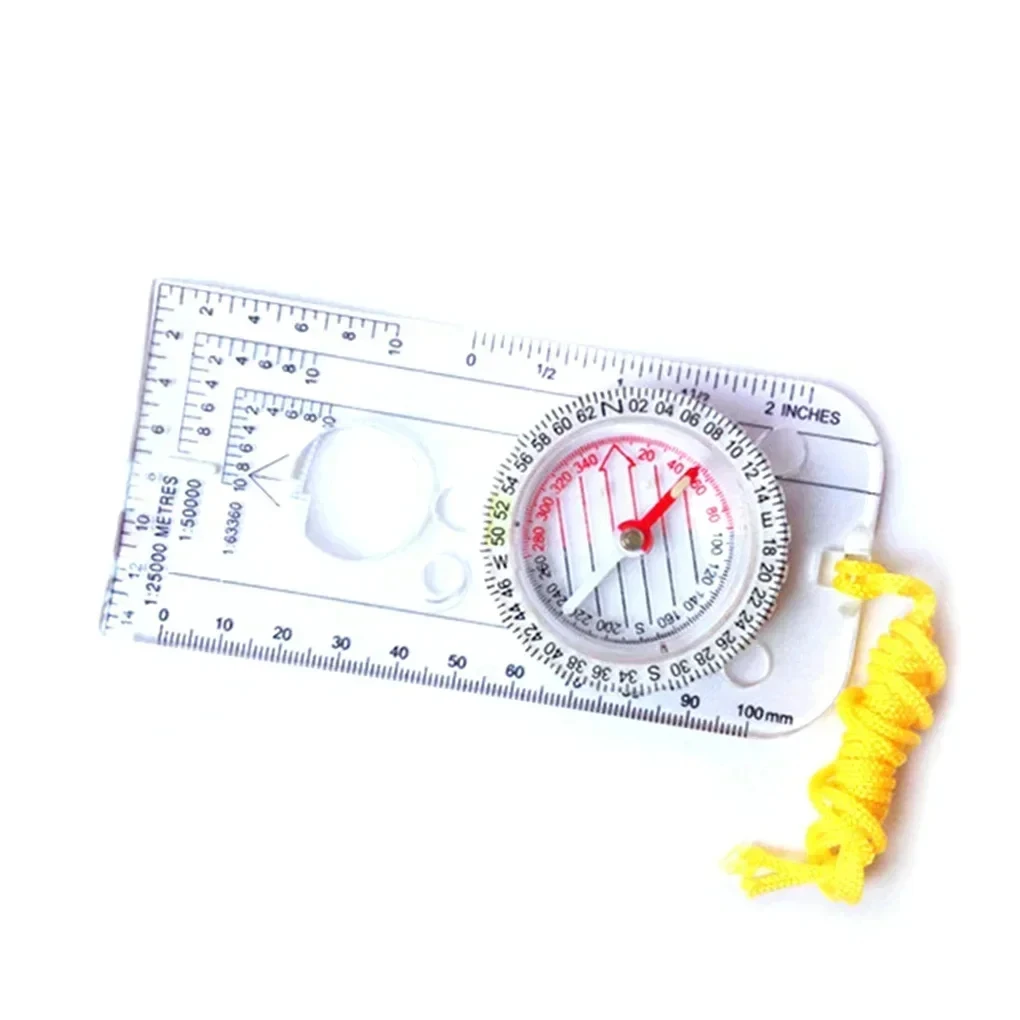 Precision Map Navigation Tool Set with Orienteering Compass and Map Ruler