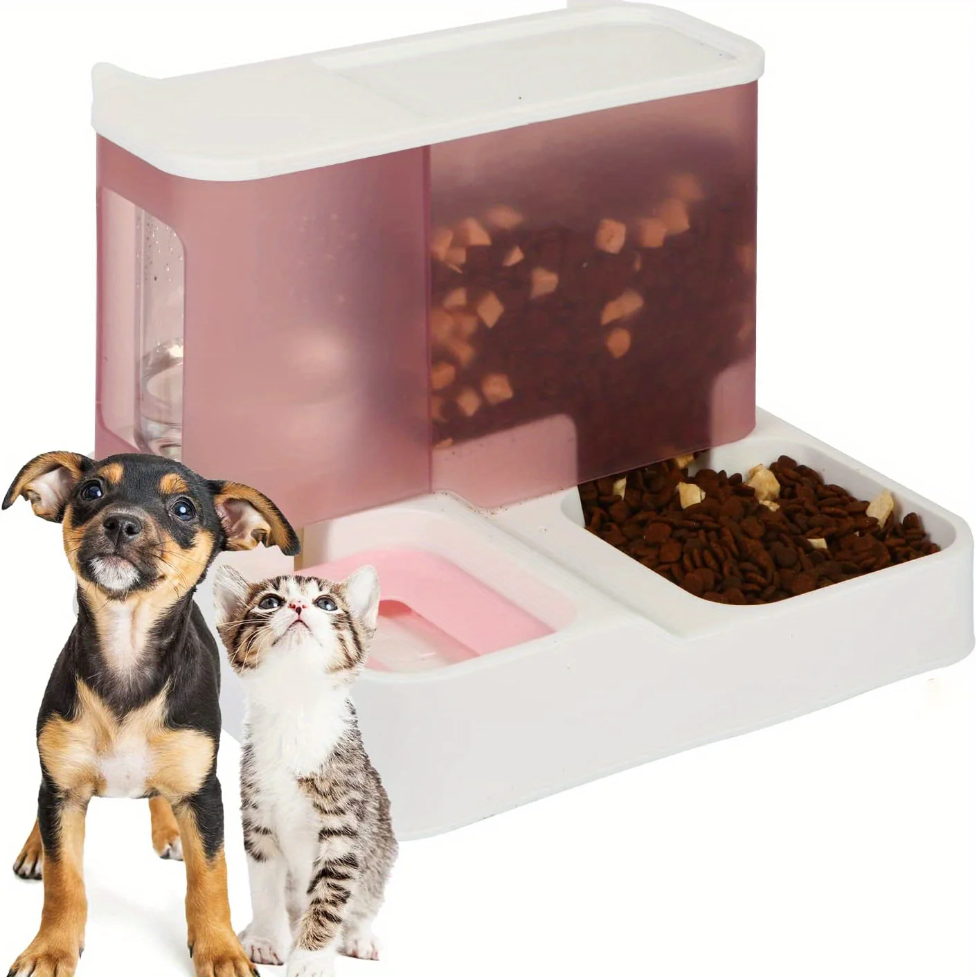 Automatic 2-in-1 Pet Feeder, Keep Your Cat and Dog Hydrated and Fed