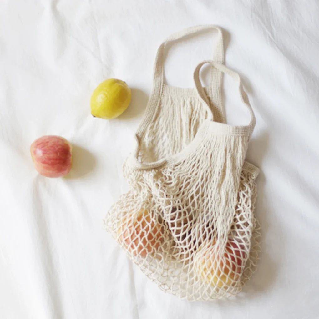 Eco Friendly Cotton Mesh Produce Bags Reusable Grocery Tote Set