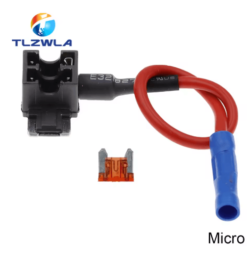 12V Add-A-Circuit Fuse Tap Adapter – Car Fuse Holder with 10A Blade Fuse (Mini / Micro / Standard)