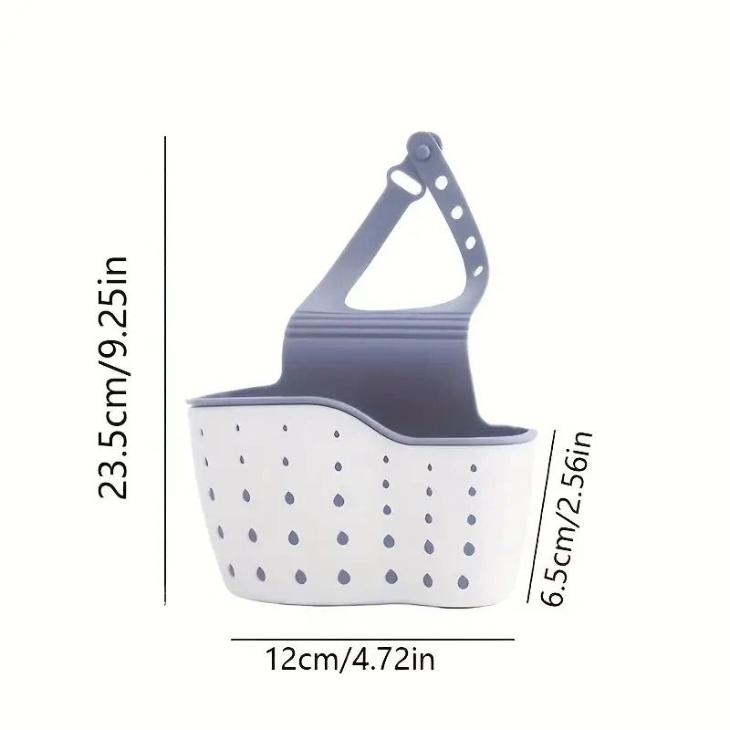 Adjustable Snap-On Sink Draining Bag – Double-Layer Kitchen Sponge Holder