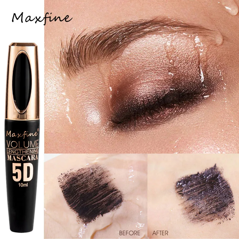5D Silk Mascara with Big Eyes Silicone Brush Head Multi-coloured Priming Waterproof Mascara Long Lasting