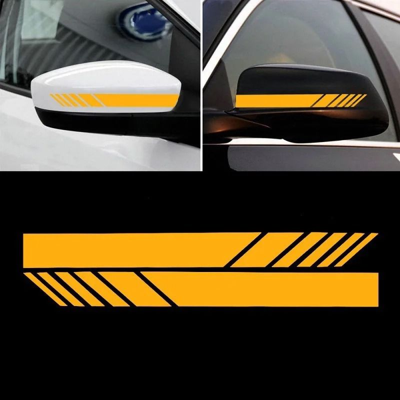 Reflective Car Stripe Stickers Rearview Mirror Vinyl Styling Decals