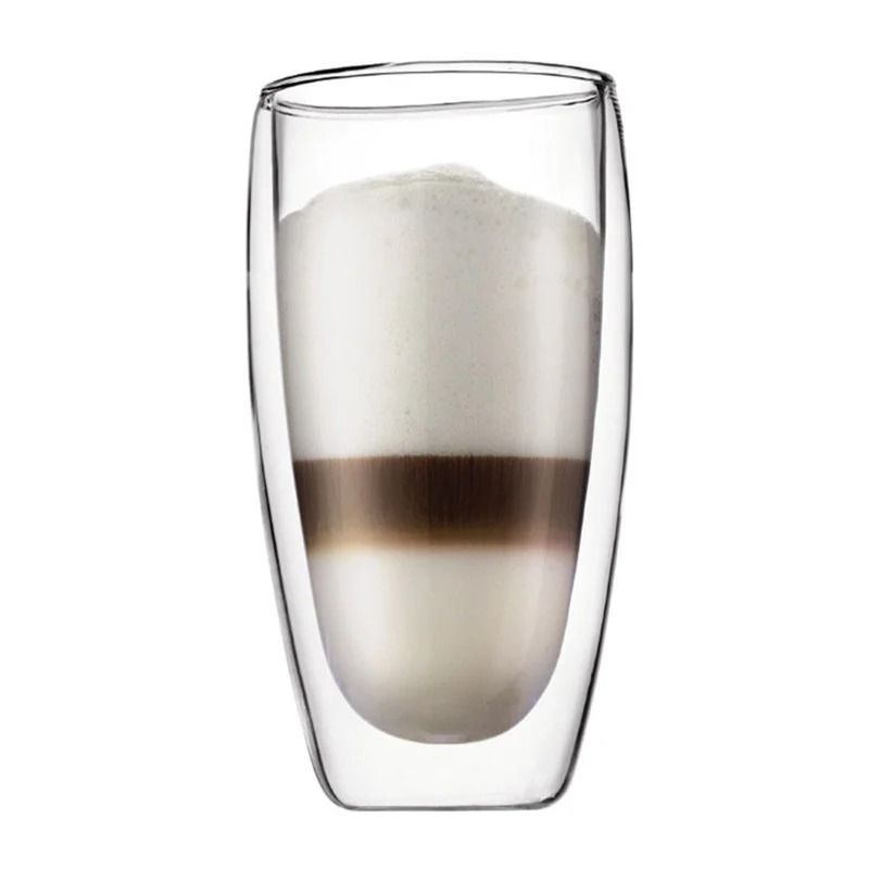 Double Wall Insulated Glass Mug Large 22 oz Coffee and Tea Cup