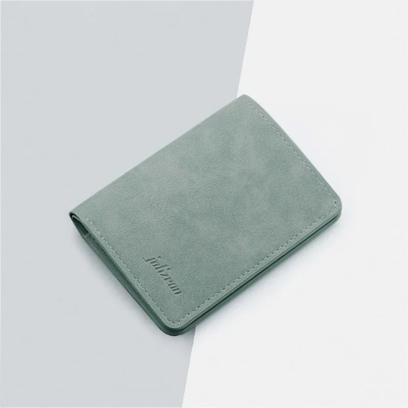 Mini Thin Vertical Wallet – Slim PU Leather Card Holder & Coin Pouch