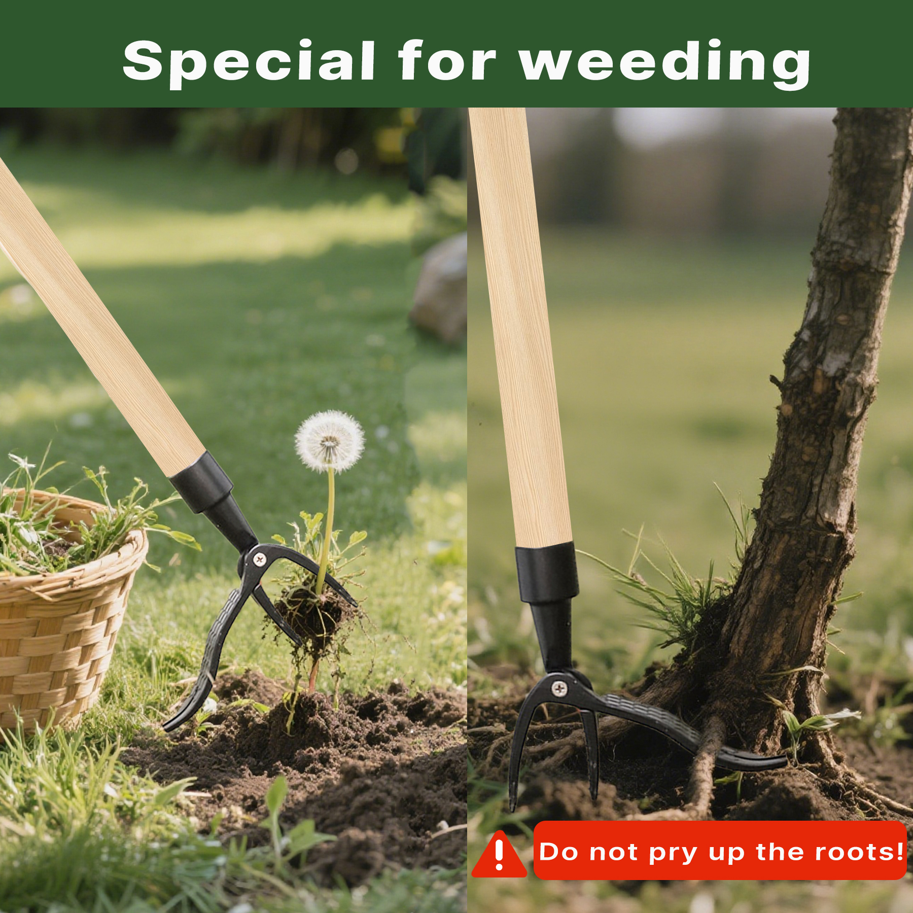 Single Weeder Without Pole, Manual Rooting and Weeding Garden Tool