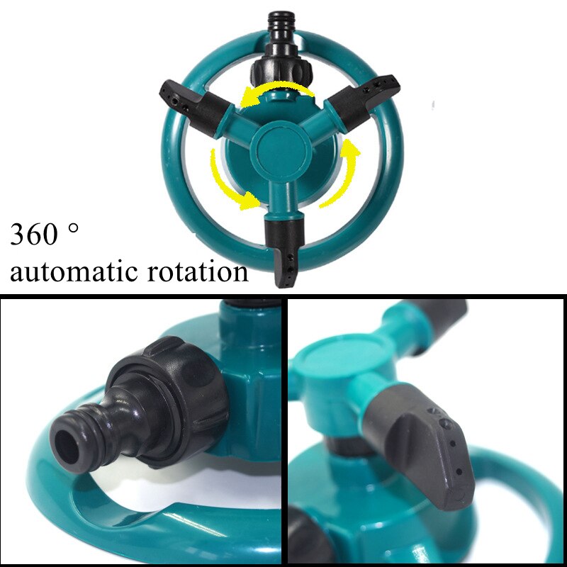Rotating Water Spray Garden Lawn, Automatic Sprinkler Garden, Sprinkler Nozzle 360 Degree Automatic, Watering Irrigation