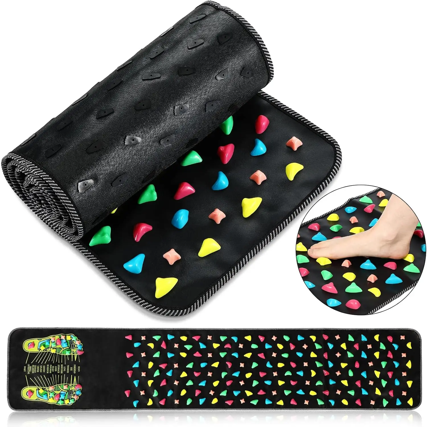 Foot Massager, Reflexology Massage Pad, Acupressure Pad, Health Care Walking Foot Pressure Pad, Foot Reflexology Massage