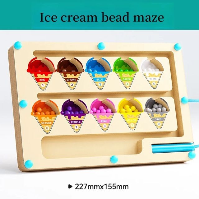 FocusTrack Magnetic Maze Board – STEM Puzzle Toy for Kids Ages 2 to 6