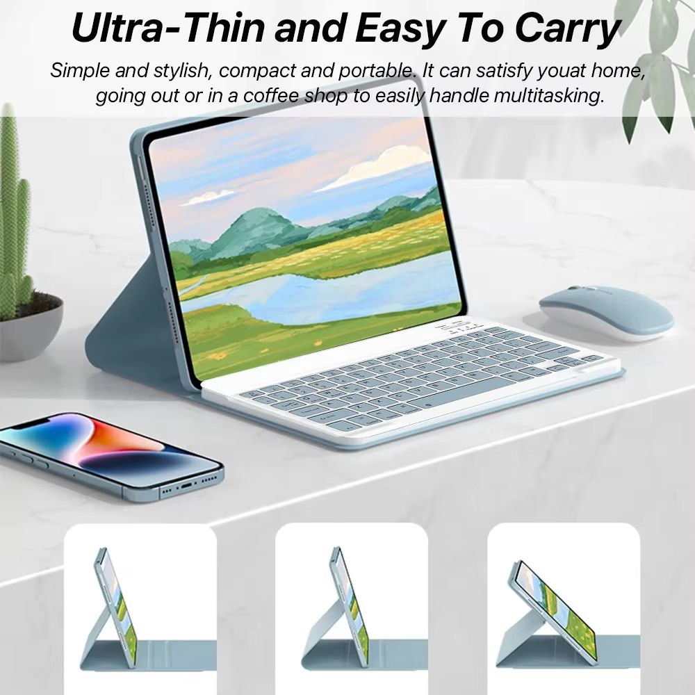 Xiaomi Redmi Pad Pro 12.1 Inch Case with Keyboard – Slim Protective Cover with Detachable Wireless Keyboard & Stand
