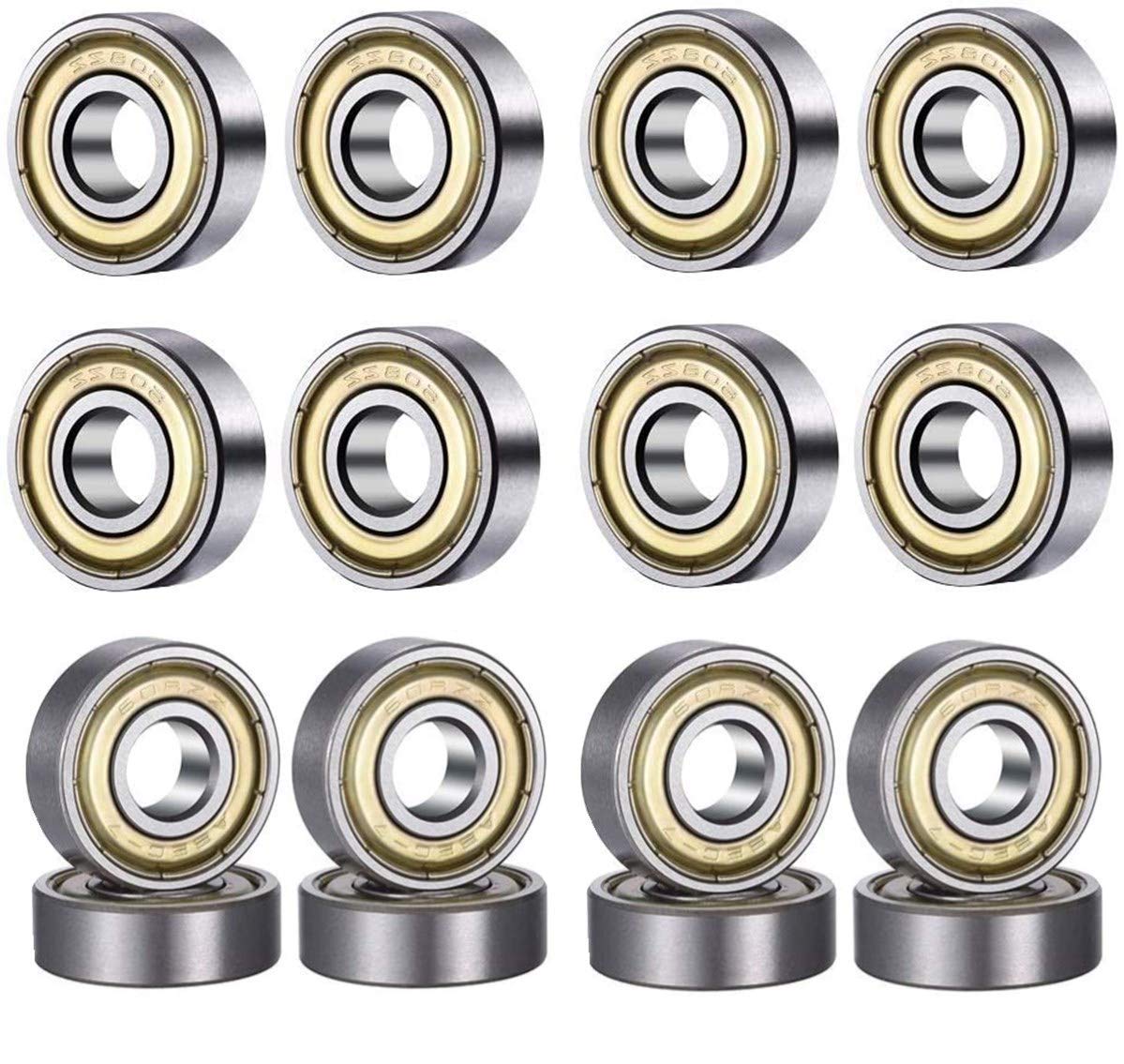 Miniature Deep Groove Ball Bearings Metal Double Shielded for Skateboard Bearings