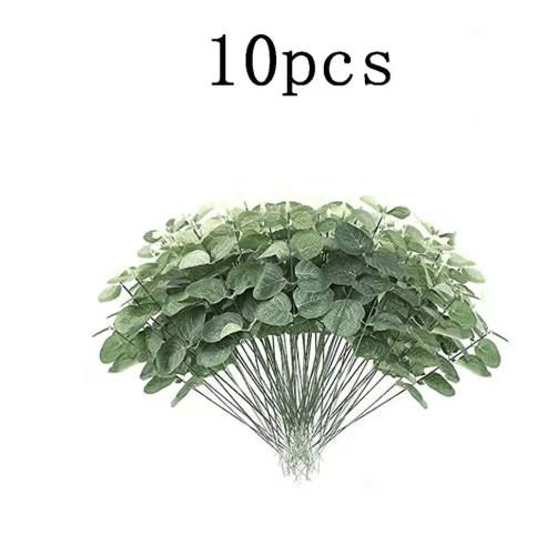 EverGreen Bulk Eucalyptus Stems Set – Mixed Silver Dollar Artificial Leaves (30/60/120PCS)
