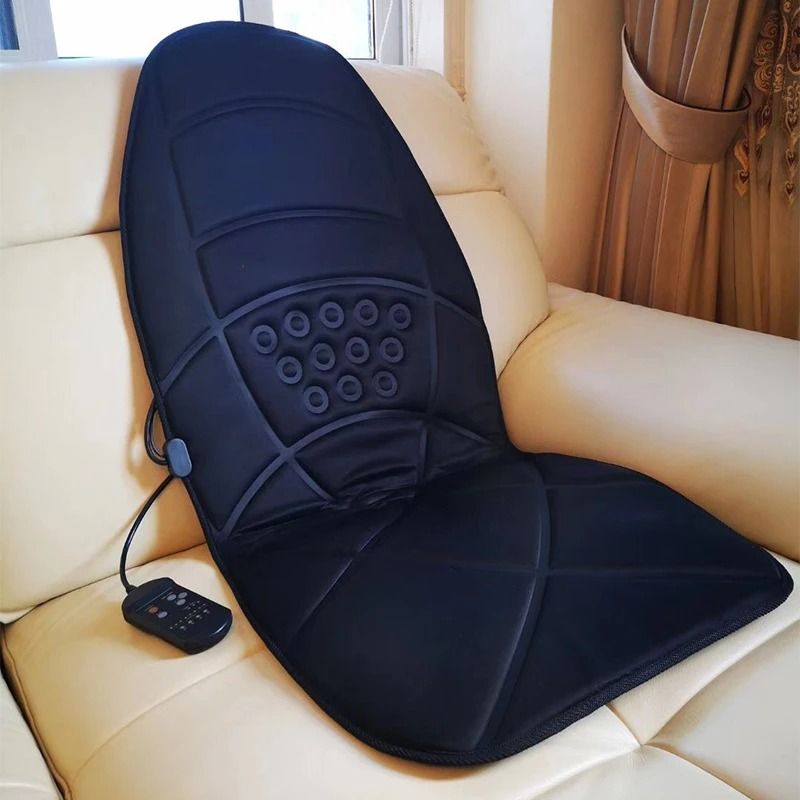 Lumbar Massage Mat Cushion Heating Vibrating Neck Back Pain Relief Pad