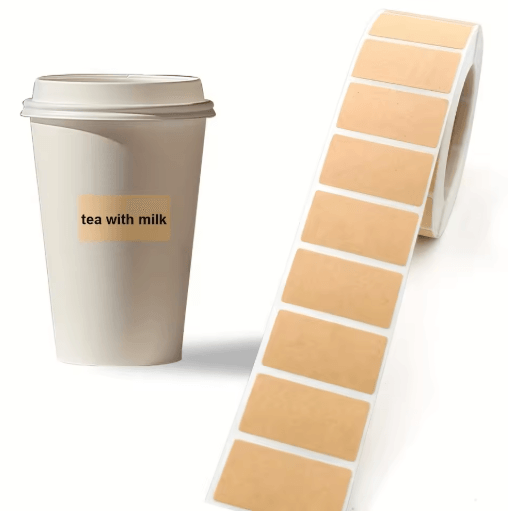 Kraft Paper Sealing Label Stickers (1600-Pack) – Self-Adhesive Handwritten Packaging & Organization Labels
