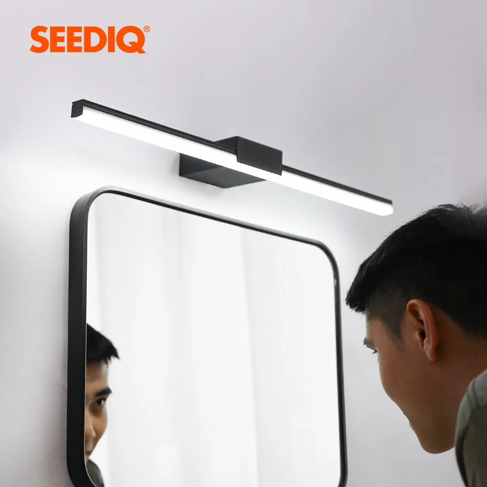 Modern Aluminum bathroom mirror light - Sleek LED vanity light Wall Sconce (Black/White)