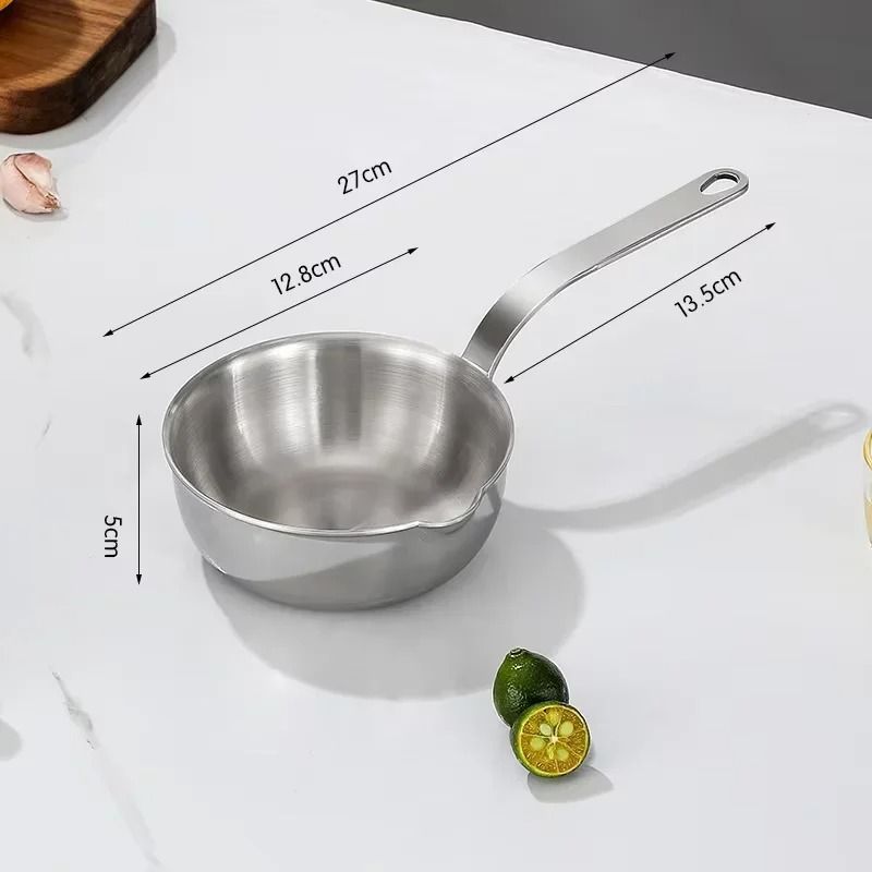 4.7 in Stainless Steel Mini Saucepan & Oil Pot