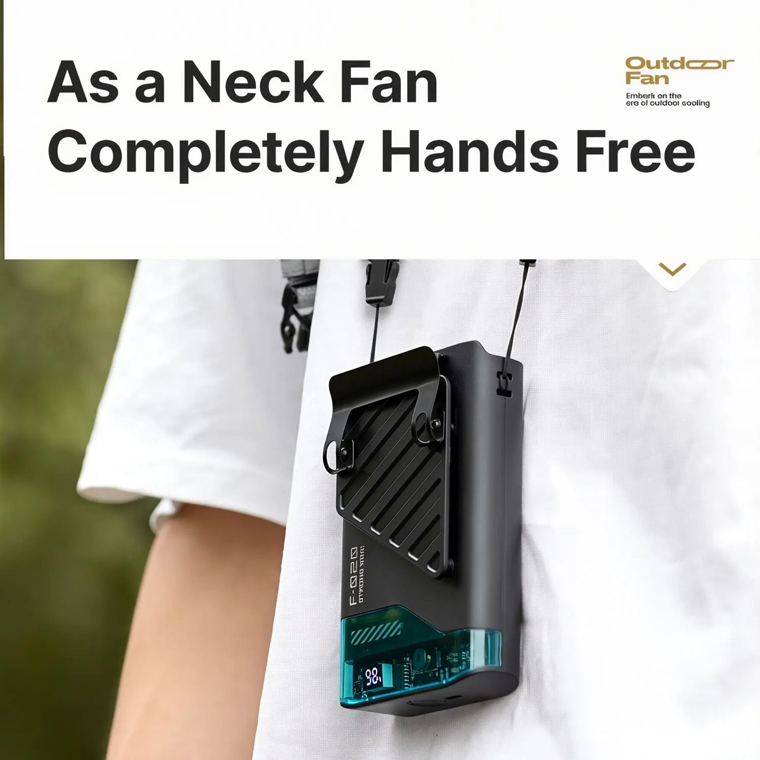 Portable Waist Fan with Belt Clip and Five Hole Airflow for Outdoor and Office Use