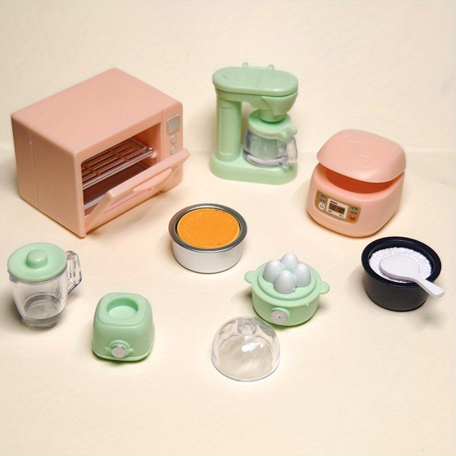 Realistic Microwave, Rice Cooker, Egg Boiler, Soy Milk Maker with Filter Perfect Play House Toy for Kids