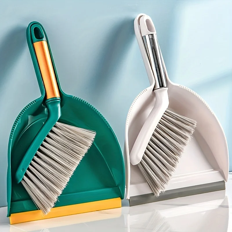 Durable Plastic Shovel Brushes, Compact Broom Set, Perfect for Household, Easy to Store