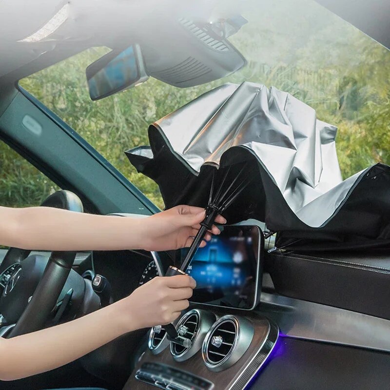 Foldable Car Sunshade Umbrella for Windshield Heat Protection
