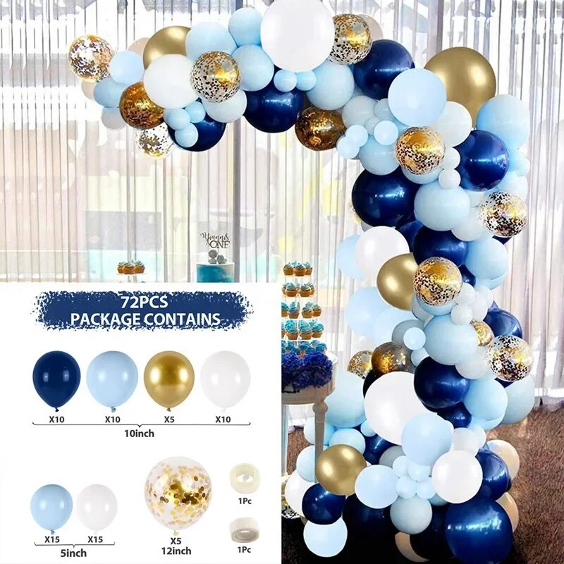 Blue Balloon Garland Arch for Baby Shower, Valentine's Day & Wedding Decorations