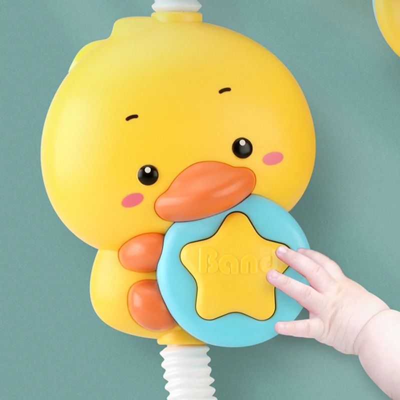 QWZ New Bath Toys Baby Water Game Duck Model Faucet Electric Water Spray Shower