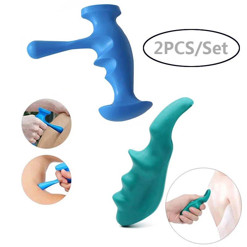 Manual Massage Tool Set Trigger Point Acupuncture Stick Thumb Saver Deep Tissue Massager for Foot and Back Relief