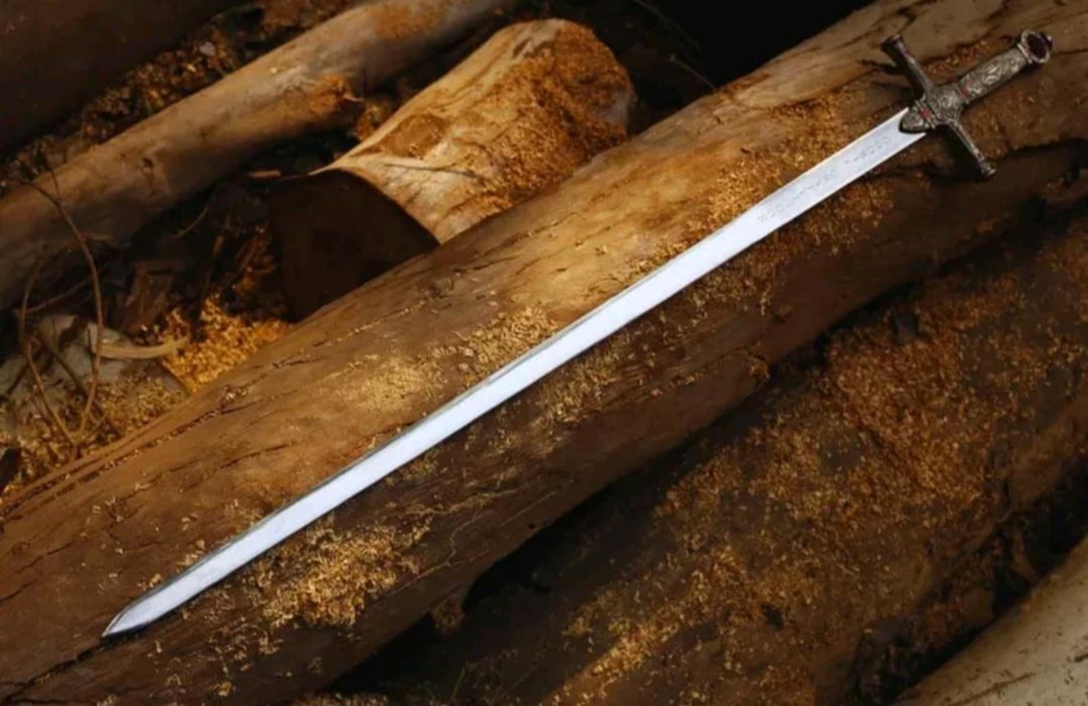 Fantasy Knight Sword | 38 Inch Handcrafted Ornate Crossguard Blade | Collector Display Blade