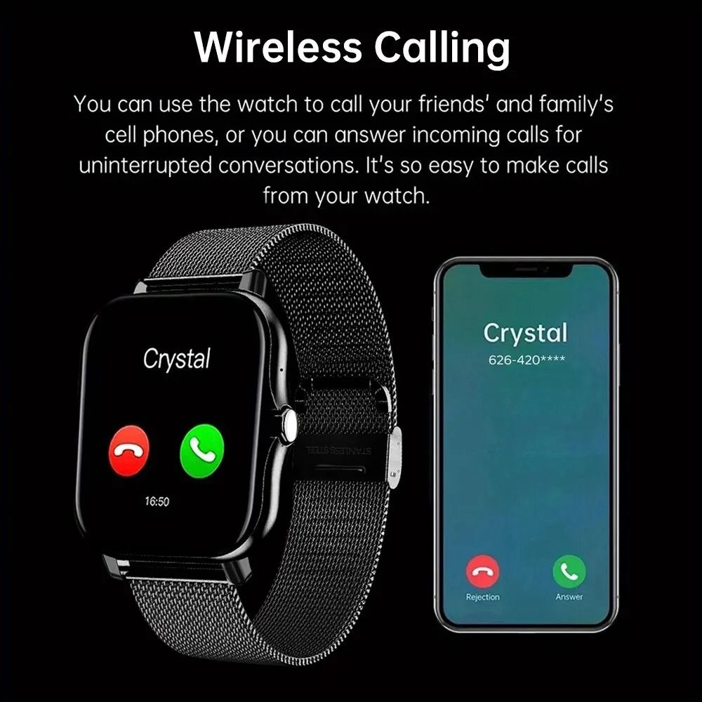Smartwatch Bluetooth Call 1.44 Inch HD Screen Blood Oxygen and Pressure Monitor