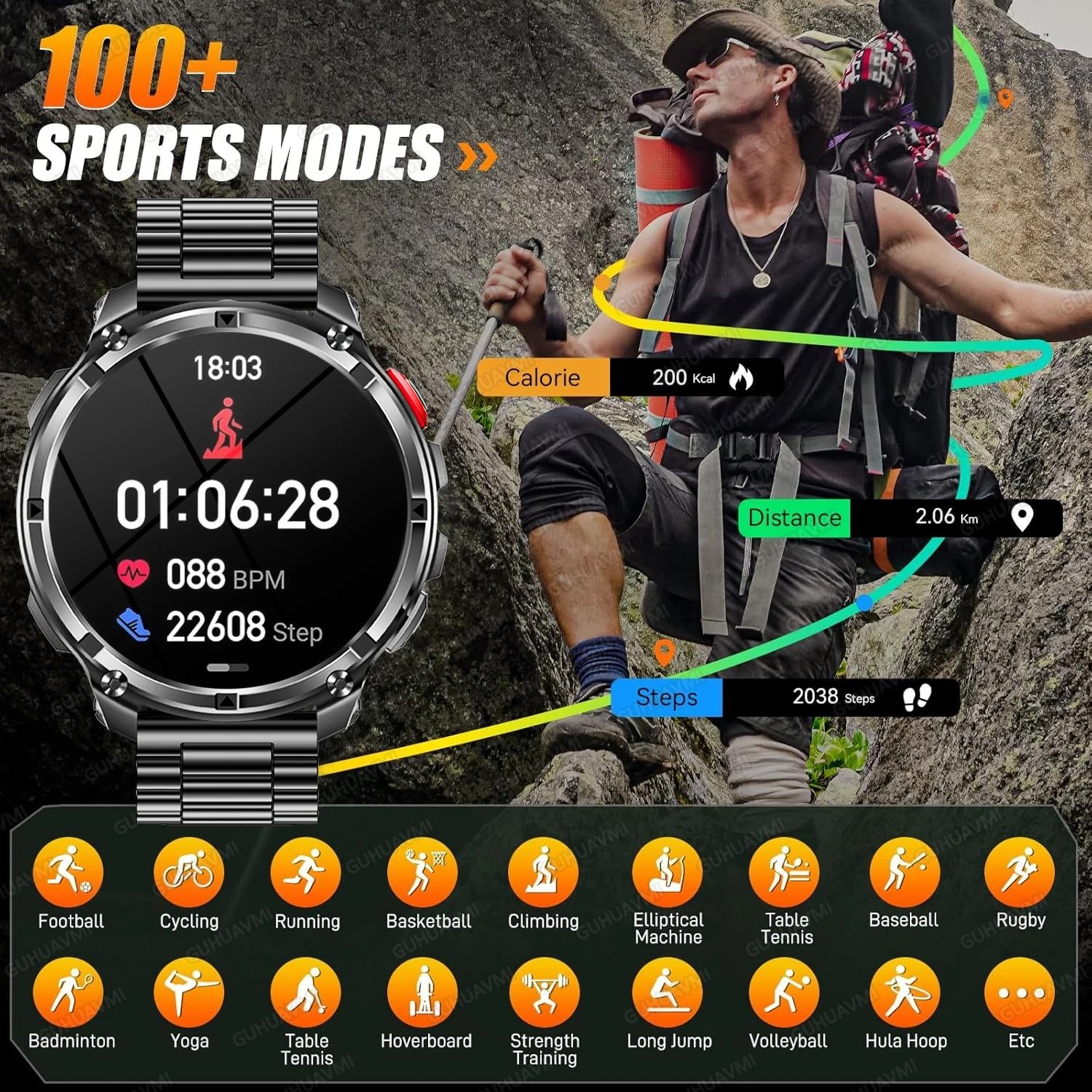 T-Rex 3 Pro Military Smart Watch with Dual-Band GPS 10ATM Waterproof and Long Battery