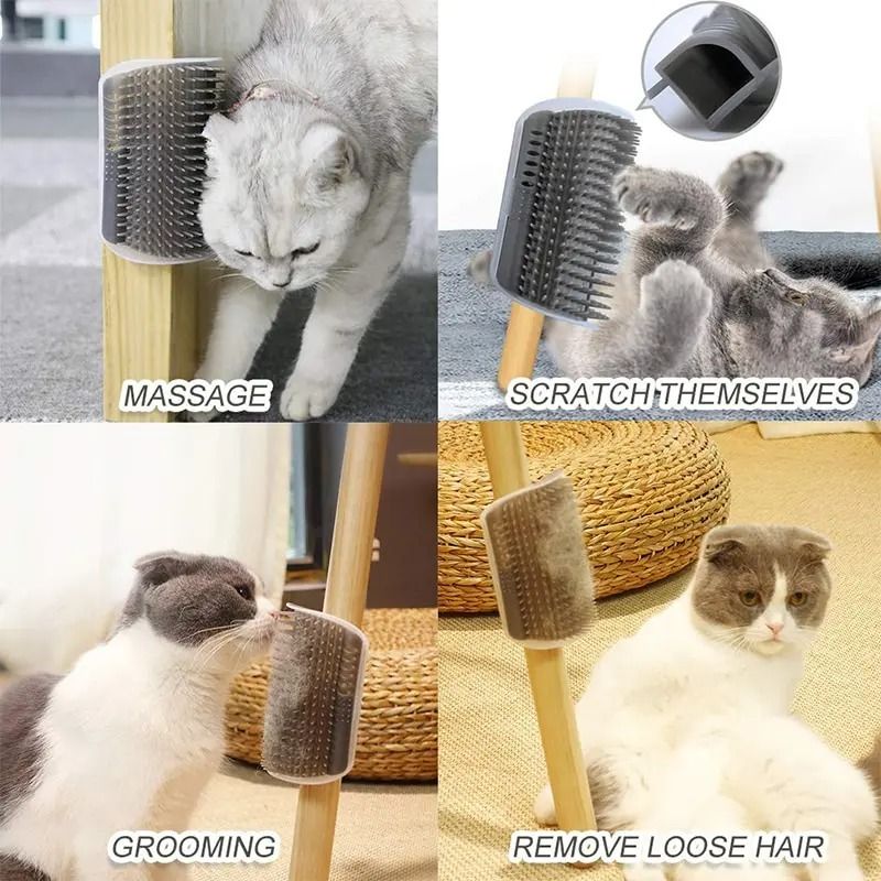 Pet Corner Brush Cat Self Grooming Wall Mount