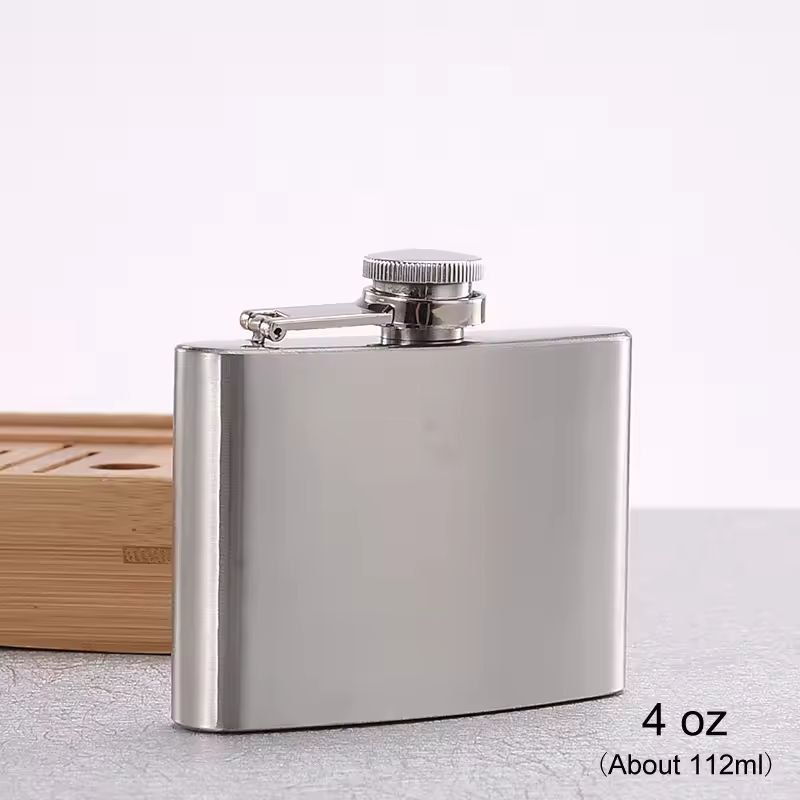 Compact Travel Stainless-Steel Hip Flask – 10 oz Pocket Whisky & Wine Bottle