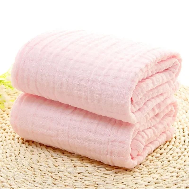 Pure Cotton 6 Layer Bubble Baby Bath Towel 105x105cm Kids Swaddle Wrap and Muslin Bedding