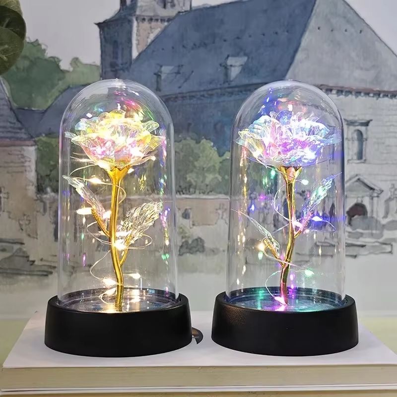 Eternal Artificial Rose LED Light Flower Valentine's Gift for Girlfriend