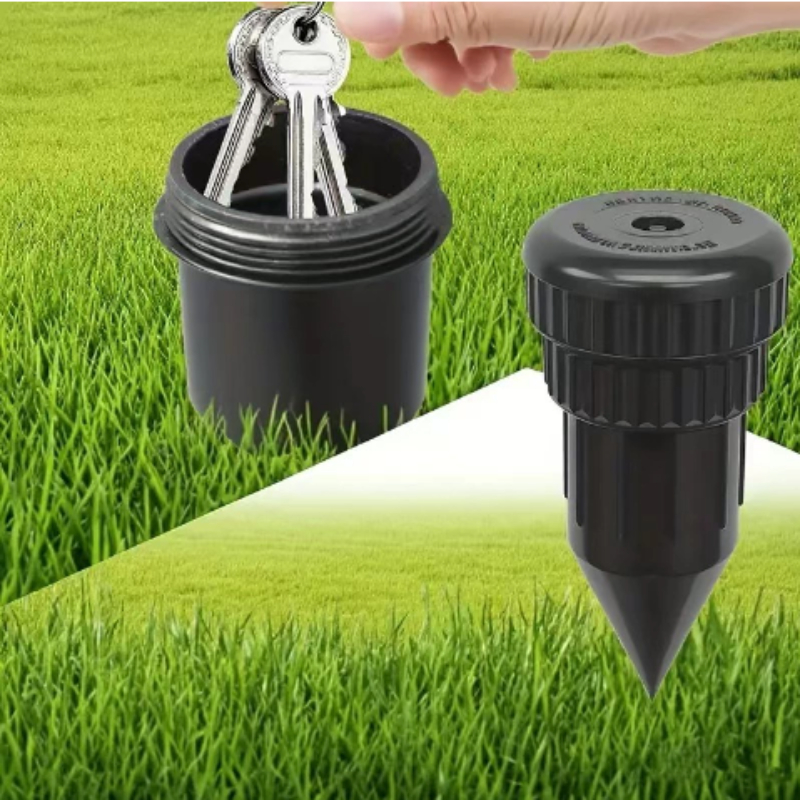 Outdoor Garden Key Safe Realistic Underground Watering Can Key Hider No Battery Needed Durable Plastic