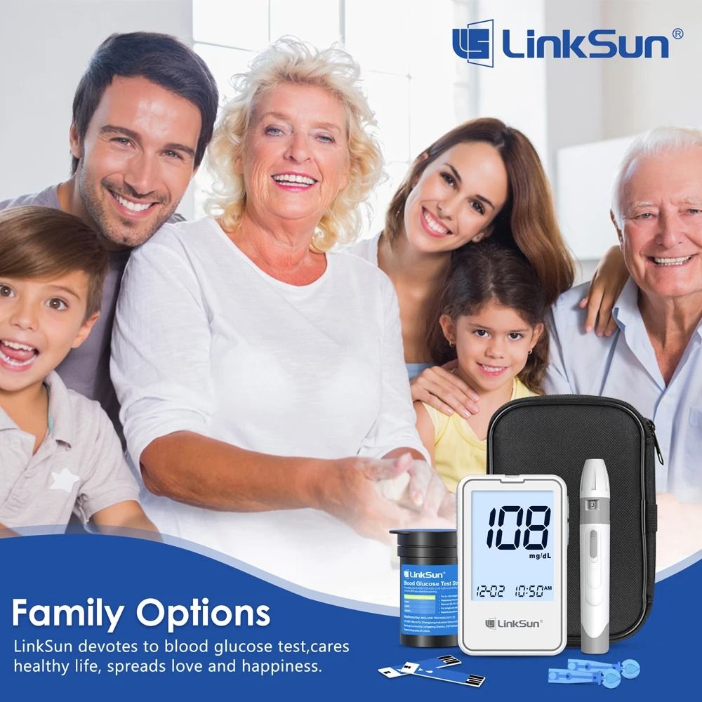 Blood Glucose Meter Testing Kit with Test Strips and Lancets
