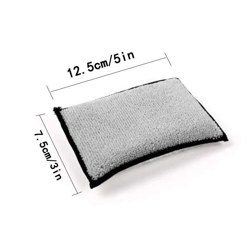 Double Sided Microfiber Car Interior Scrubbing Sponge Leather Safe Pads 5 Pack