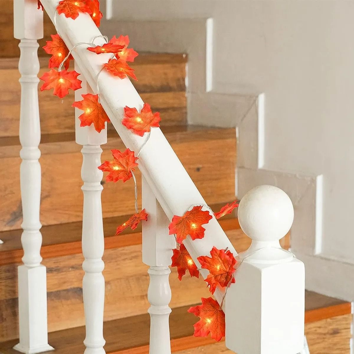 Maple Leaf String Lights Battery Operated Waterproof